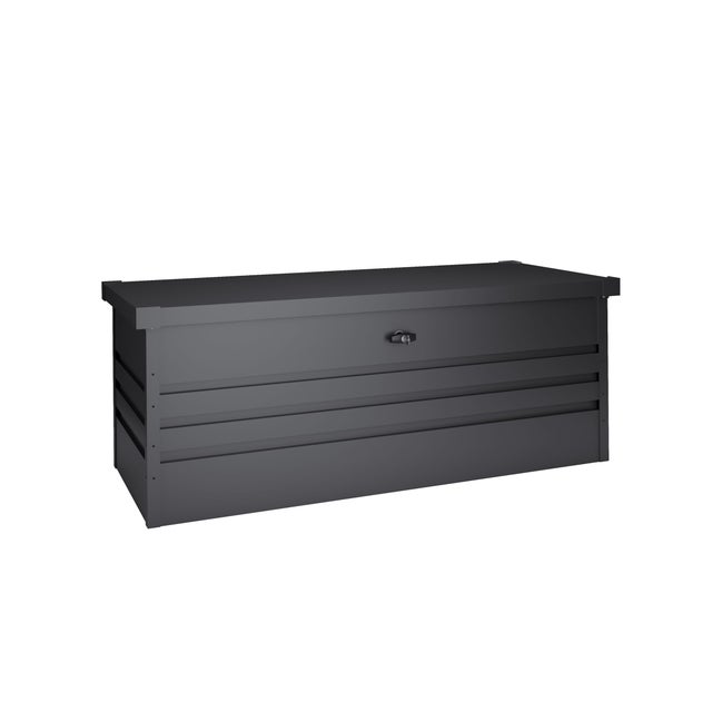 Coffre de rangement extérieur métal – Sveg 716L - 165x70x62cm – Ep. 0,40mm plus résistant - Serrure de sécurité avec clé – Gris anthracite