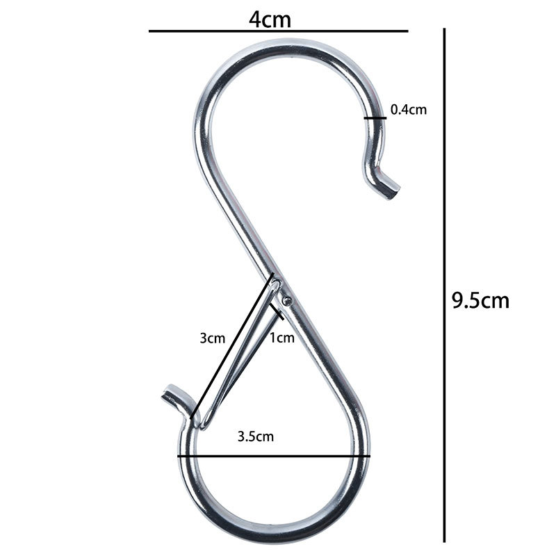 60 Ganci Per Tende In Acciaio Inox – Misura 7x2,5x1,6 Cm – Per Tende A Pieghe, Finestre, Porte E Bagno – Facili Da Installare, Colore Argento