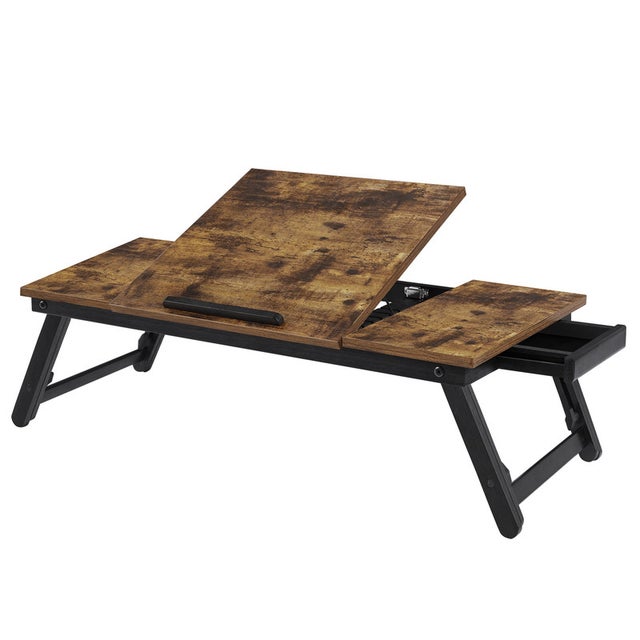 Tablette De Lit Pliable Home-Neat En Bambou - Plateau Petit Déjeuner 52x33 Cm | Pieds Pliants