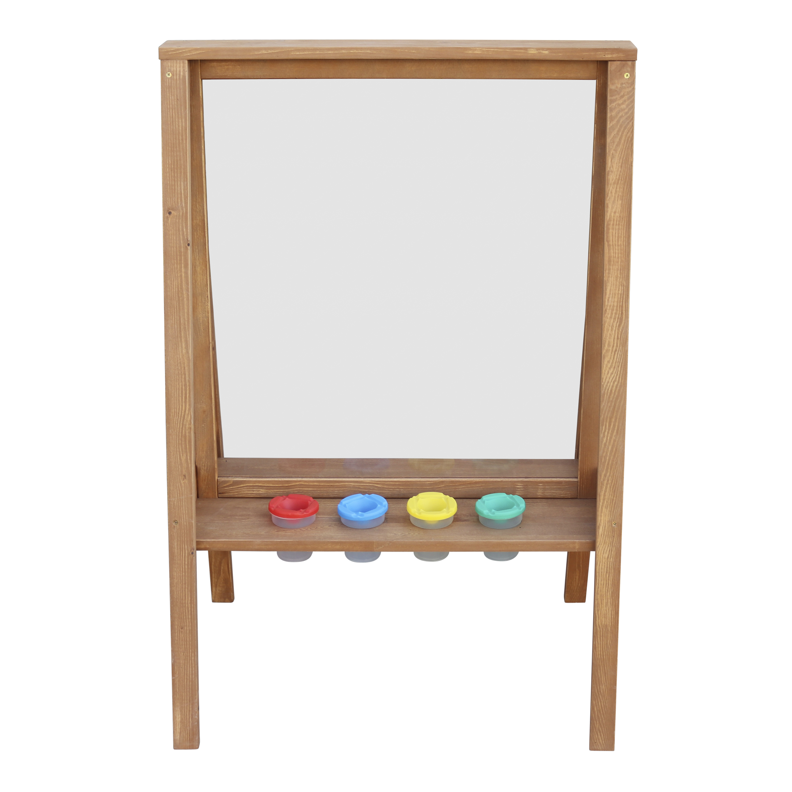 AXI Eric chevalet pour enfants en bois brun foncé | Tableau de peinture avec toile en plexiglas et 4 boîtes de peinture | 50x70x105 cm - 6