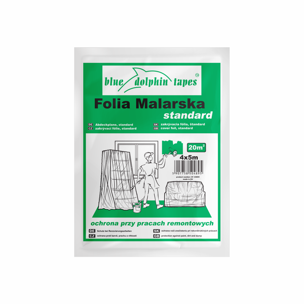 Folia malarska, Blue Dolphin, Standard 4m x 5m - 3