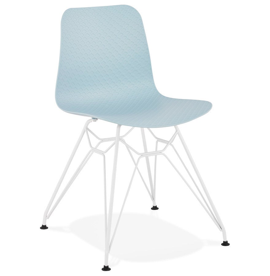 Chaise fifi bleu blanc 78 x 40 x 44 cm leroy merlin