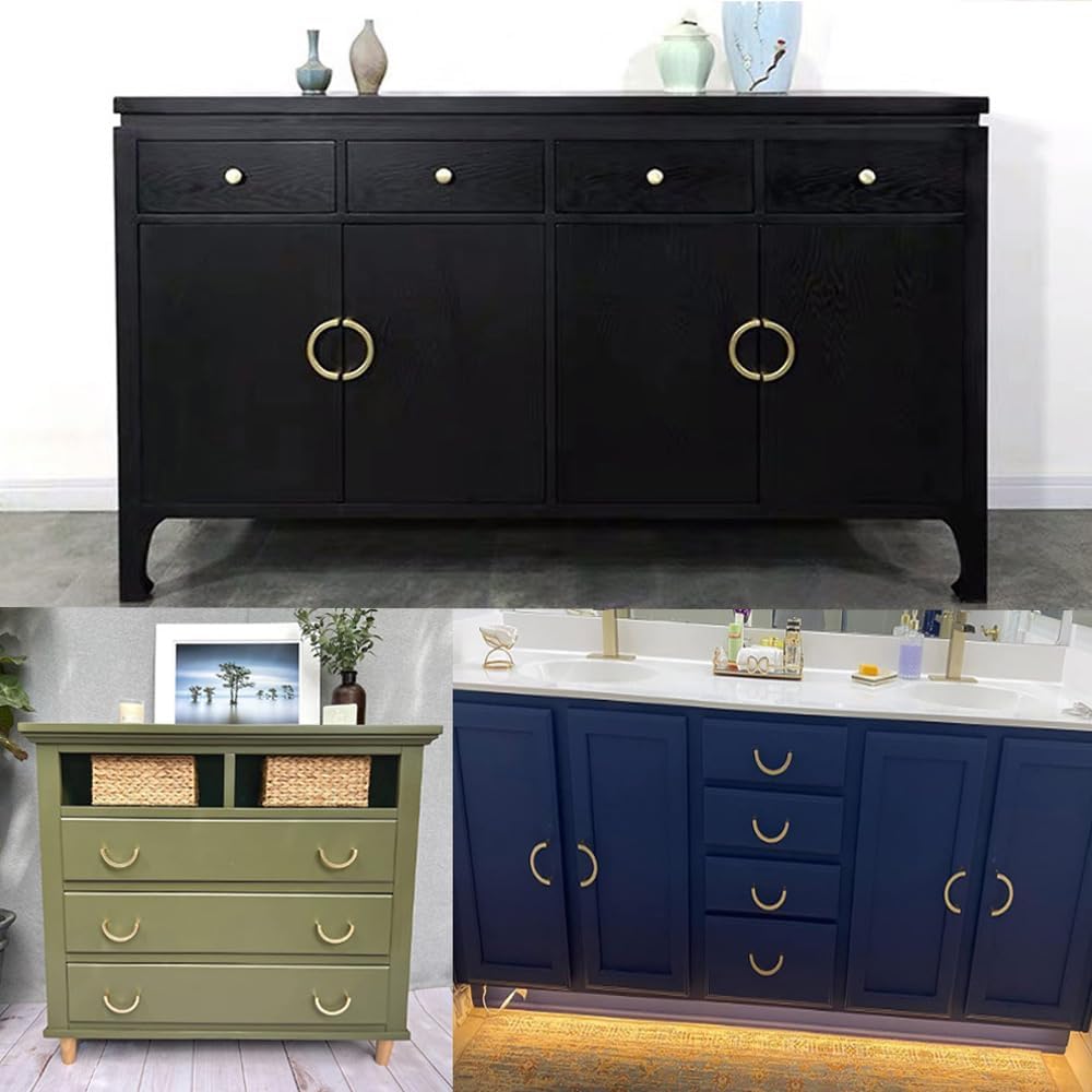 NIZADO Lot De 10 Poignées De Tiroir Carrées En Acrylique Doré De 12,7 Cm Pour Placard, Chambre à Coucher, Salle De Bain