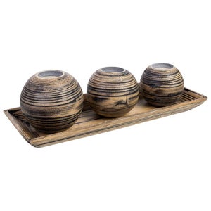 Plateau Repas Plateau de service en bois rustique avec poignées en métal Plateaux de service en bois for cafeterie ou boissons plateaux de décoration