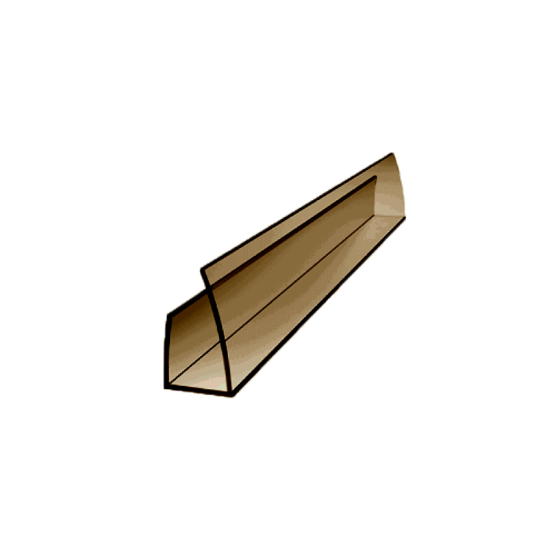 U-profil zamykający 2100mm dymiony brąz 10mm