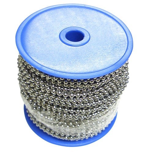 Cadena Bolas Cromada – 1,5 Metros, 3 Mm Diámetro, Eslabón Bola Liso, Uso Múltiple, Sin Marca