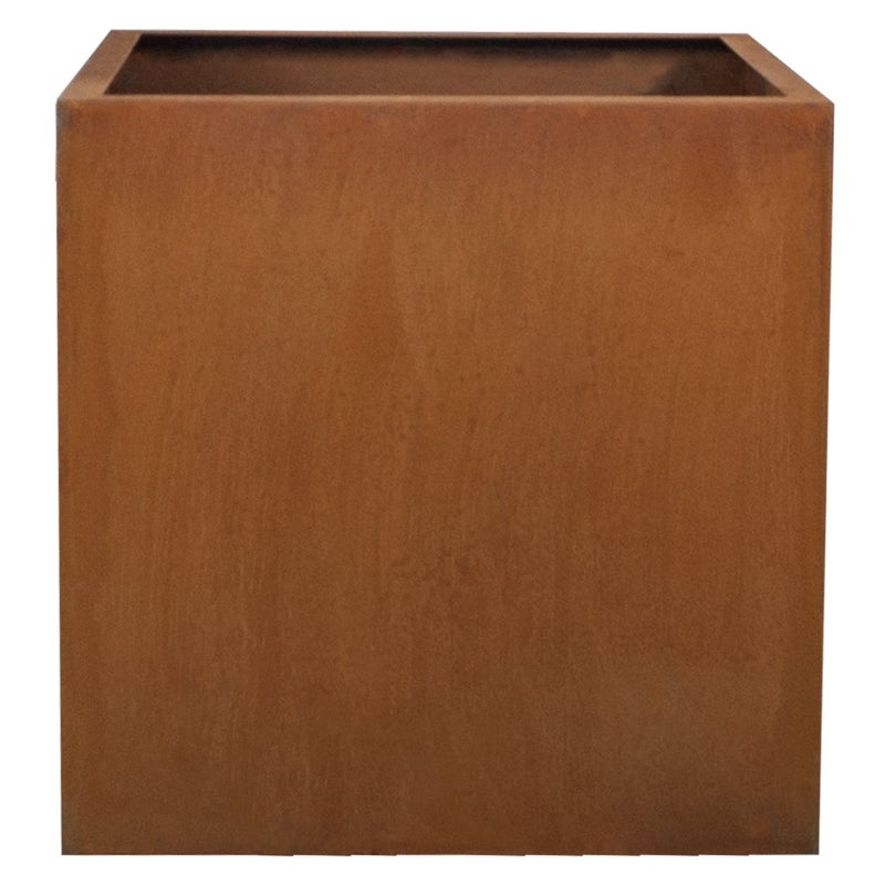 Designerska doniczka Köhko® wykonana ze stali Corten VIVO 80 x 80 x 56 cm | Doniczka ze stali nierdzewnej w kształcie prostopadłościanu
