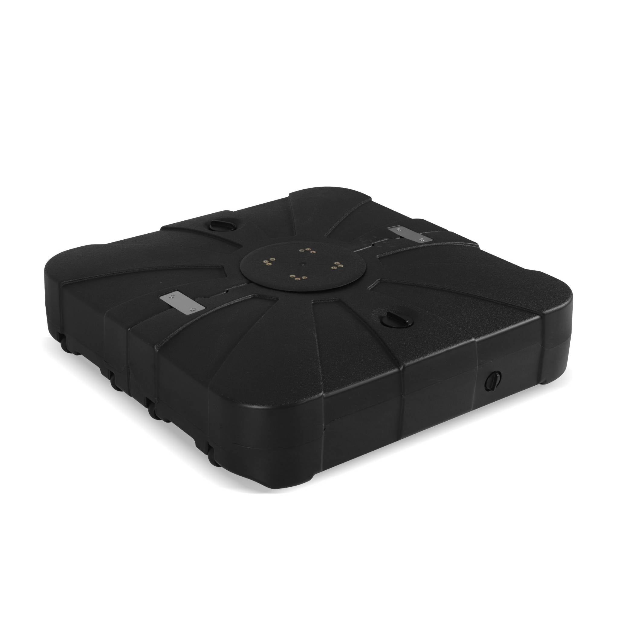 Pied pour parasol déporté remplissable 100L en plastique noir avec roulettes - Base à lester PIED POUR PARASOL DÉPORTÉ - 2