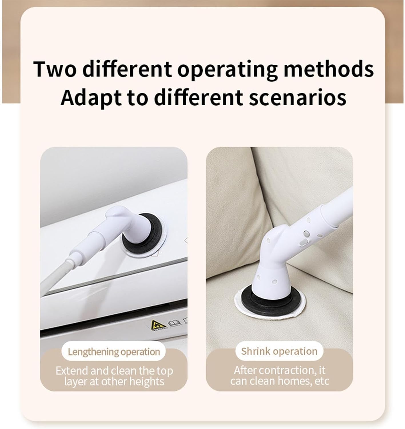 Brosse de nettoyage de baignoire électrique sans fil et étanche 1200 mAh - 8