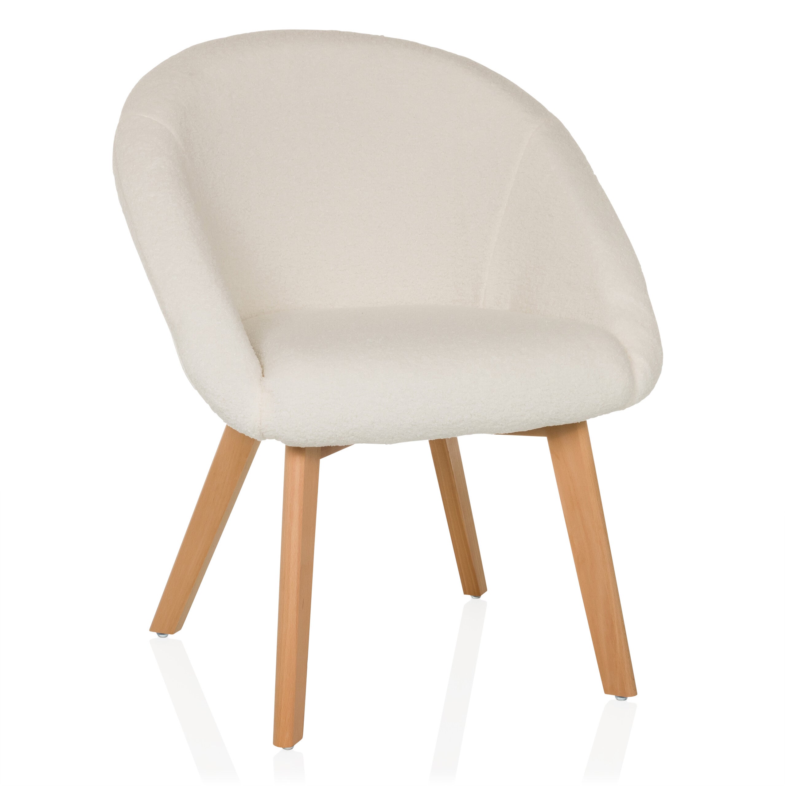 Krzesło tapicerowane SCANDI TED Biały hjh LIVING