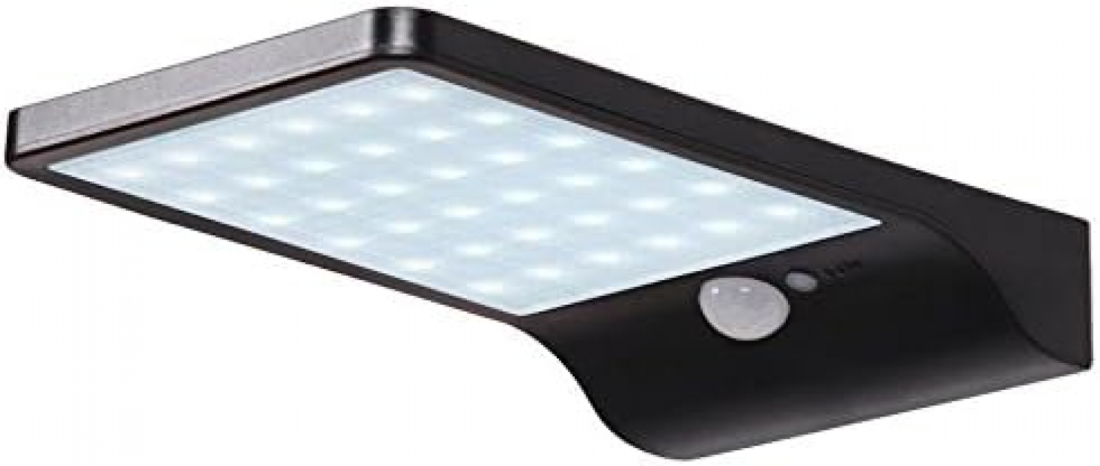 Solarna lampa zewnętrzna LED lampa ścienna lampa ogrodowa 48 LED czarna