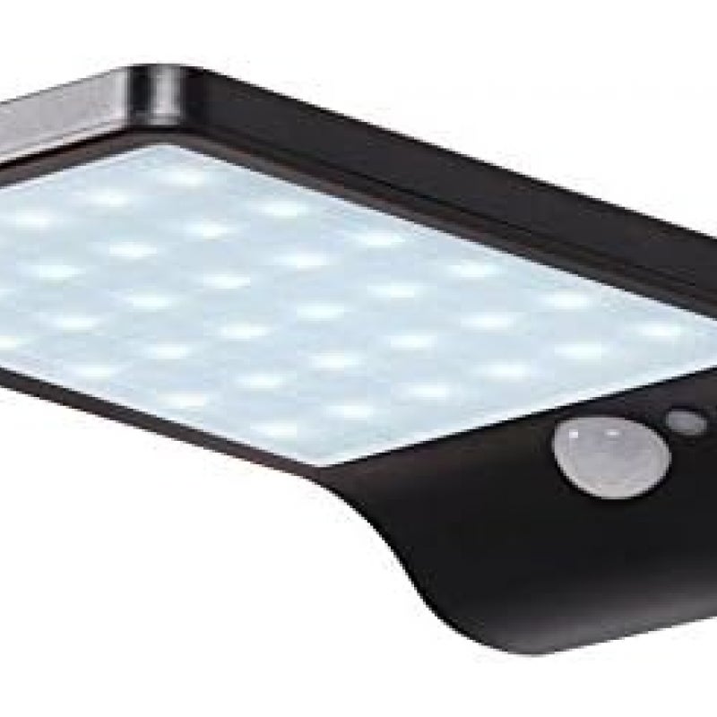 Solarna lampa zewnętrzna LED lampa ścienna lampa ogrodowa 48 LED czarna