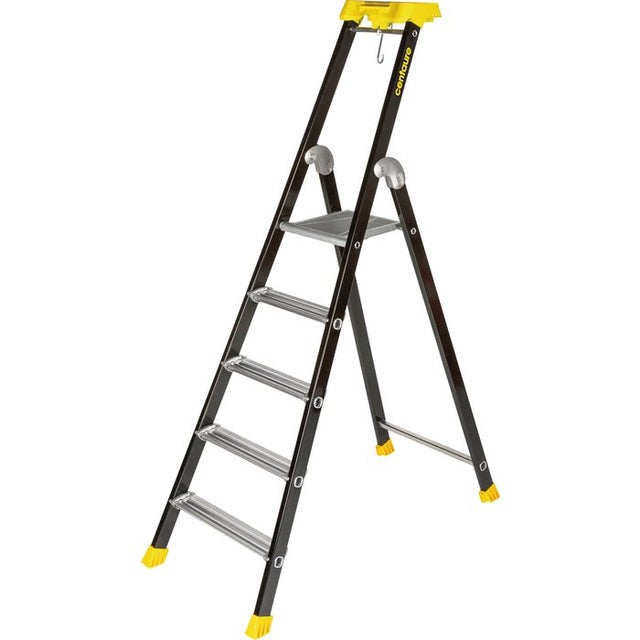 Escabeau - MP - Centaure - Usage professionnel intensive - Aluminium laqué à marches serties - 5 marches