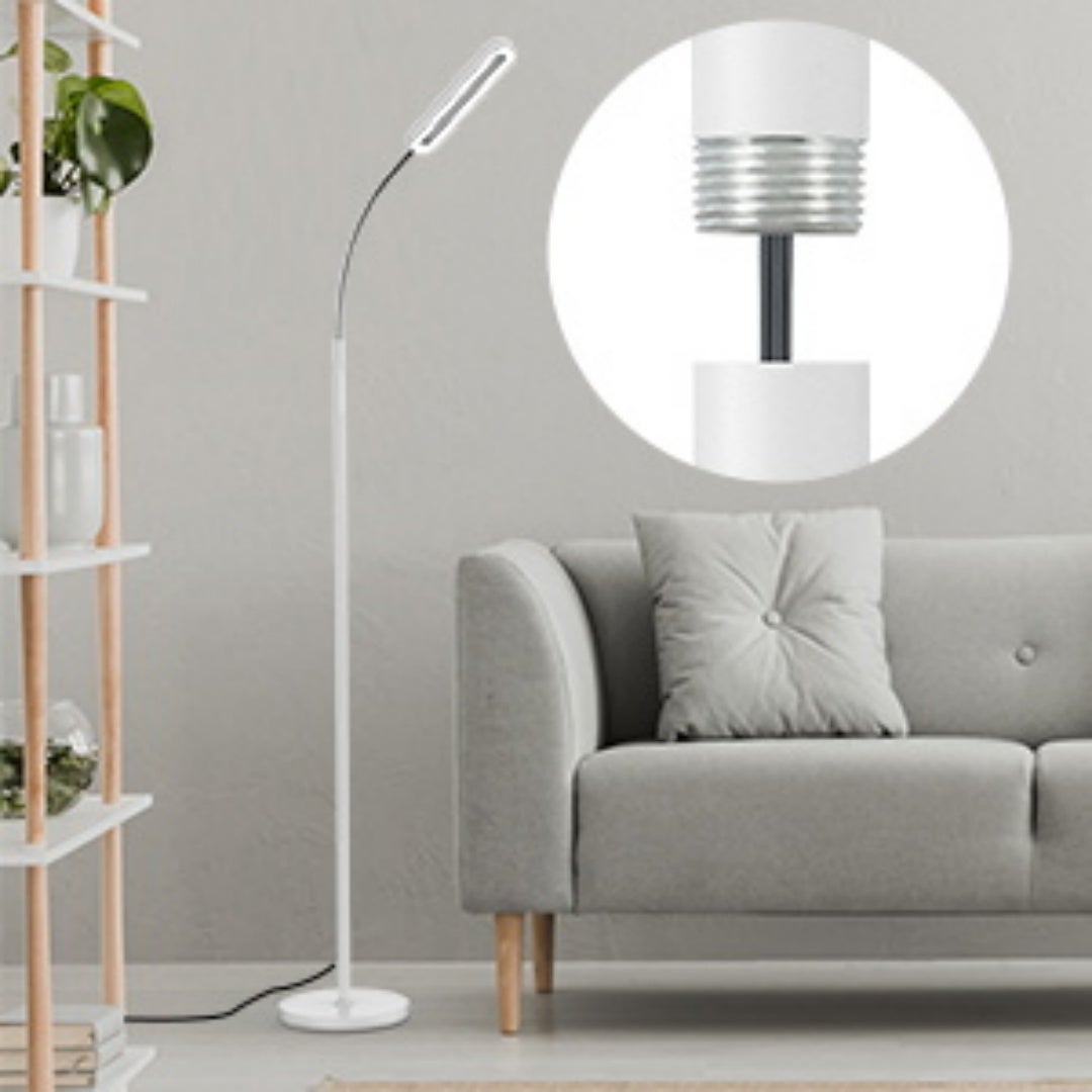 Lampadaire Dimmable LED|Lampadaire Blanc 12W avec télécommande 1150LM,4 températures couleur,salon/chambre/ bureau/hôtel - 5