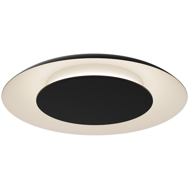 Plafon okrągły PIATTINO LED 30W Odcienie bieli 2050lm czarny wym: 6 x 40 x 40 cm IP20 Milagro