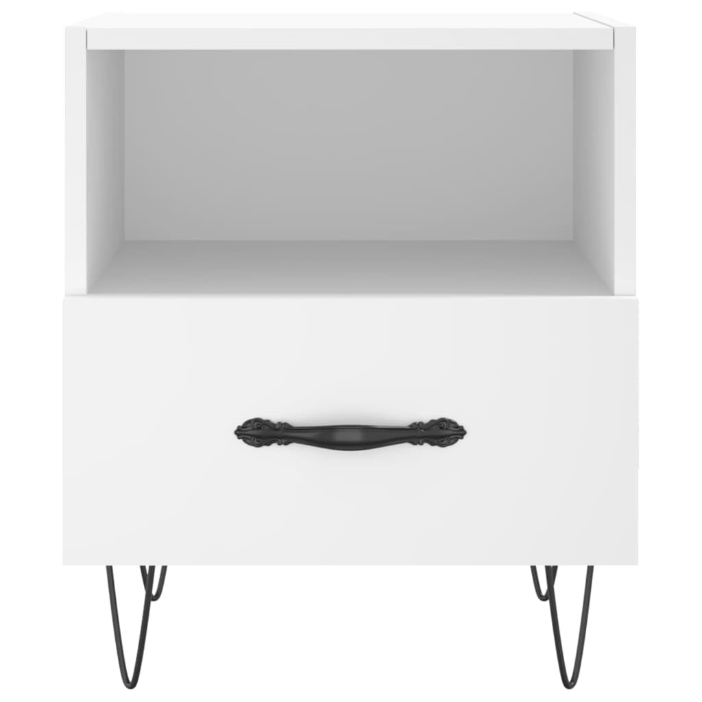 vidaXL Comodini 2 pz Bianchi 40x35x47,5 cm in Legno Multistrato - 6