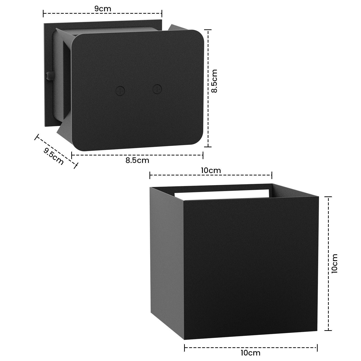 ZMH Applique Murale Extérieure LED Noire, Up Down, IP65, 3000K, pour Cage d’Escalier - 7