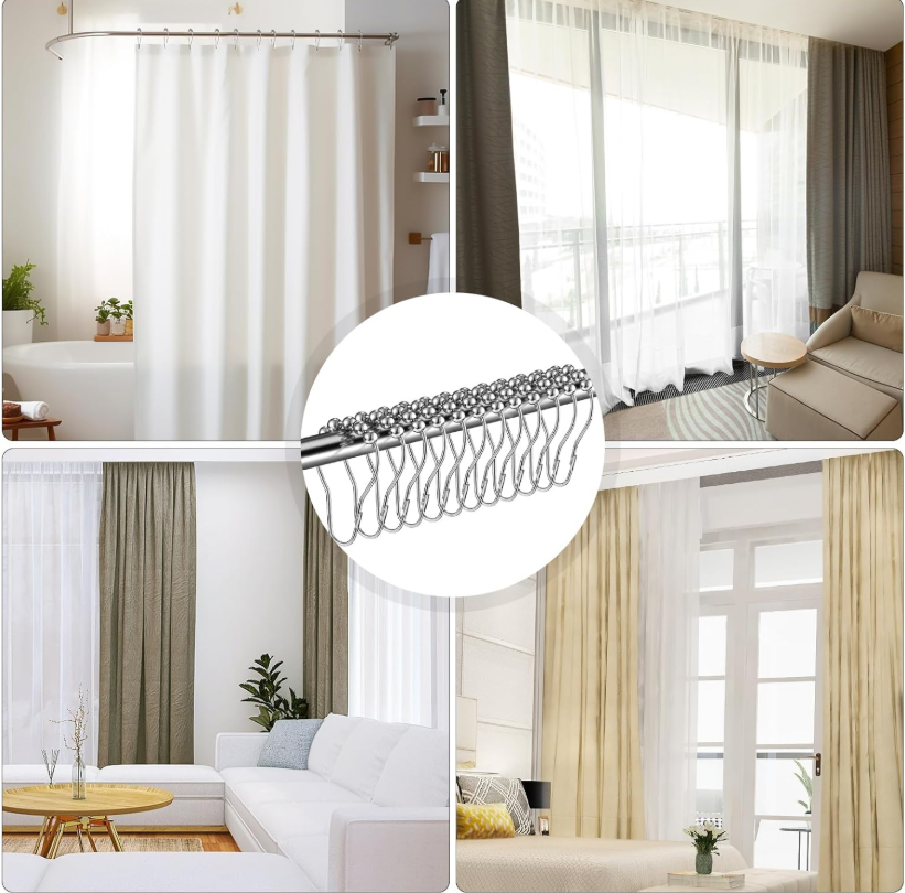 Crochets De Rideau Robustes En Acier Inoxydable Pour Suspendre Pour