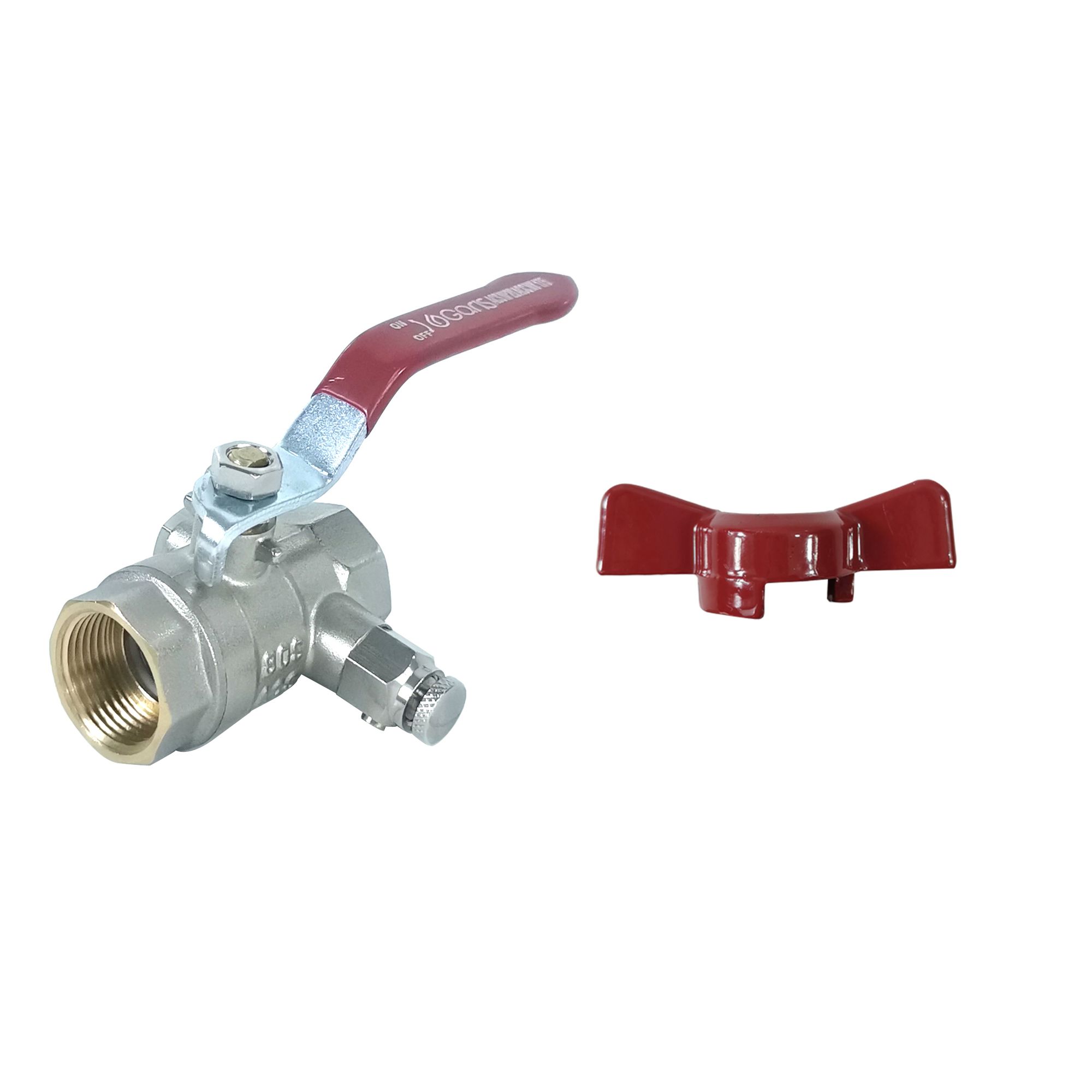 Vanne à purge poignée + papillon femelle femelle 40 49 GARIS V03FF 40M - 3