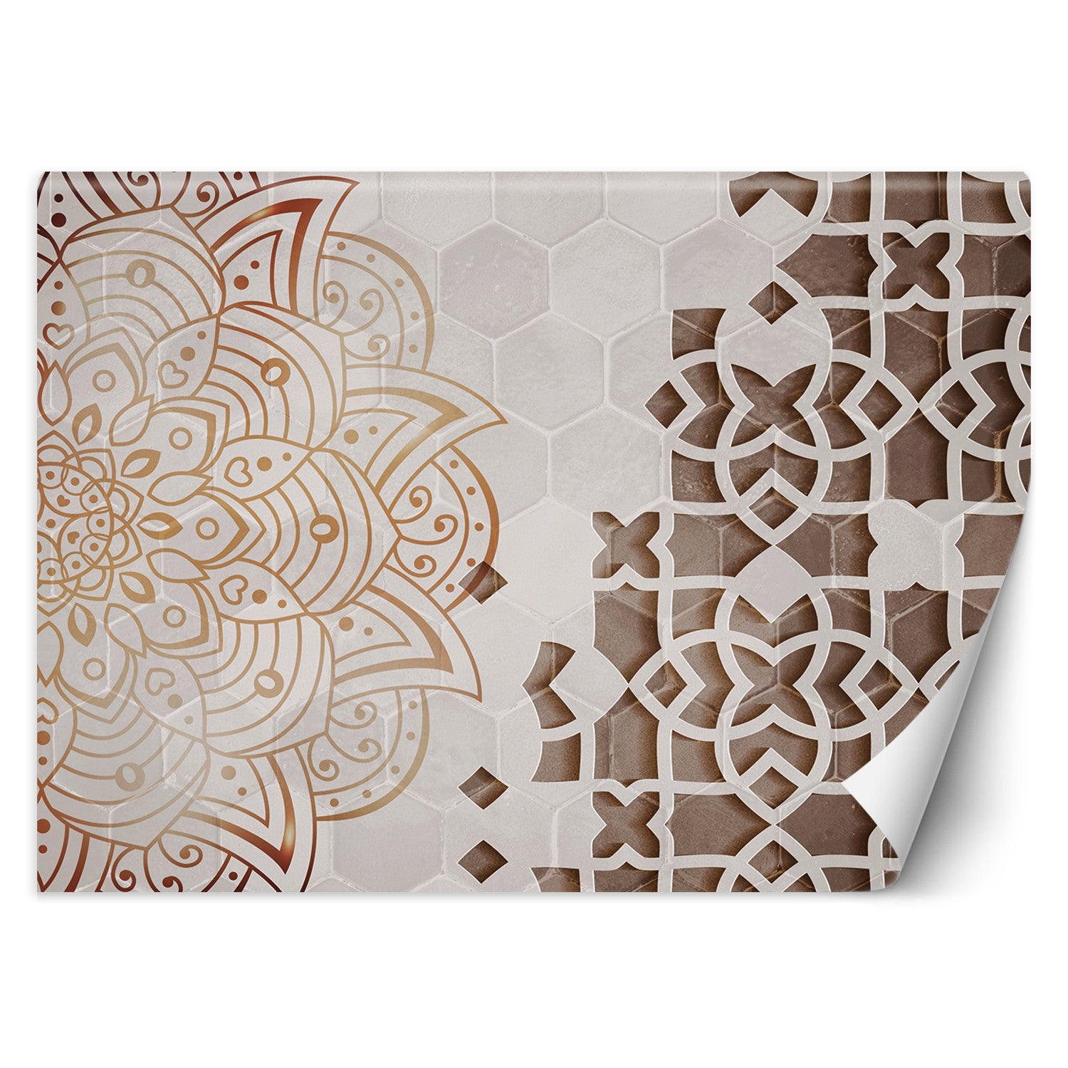 Fototapeta, Mandala Biel Geometria 250x175