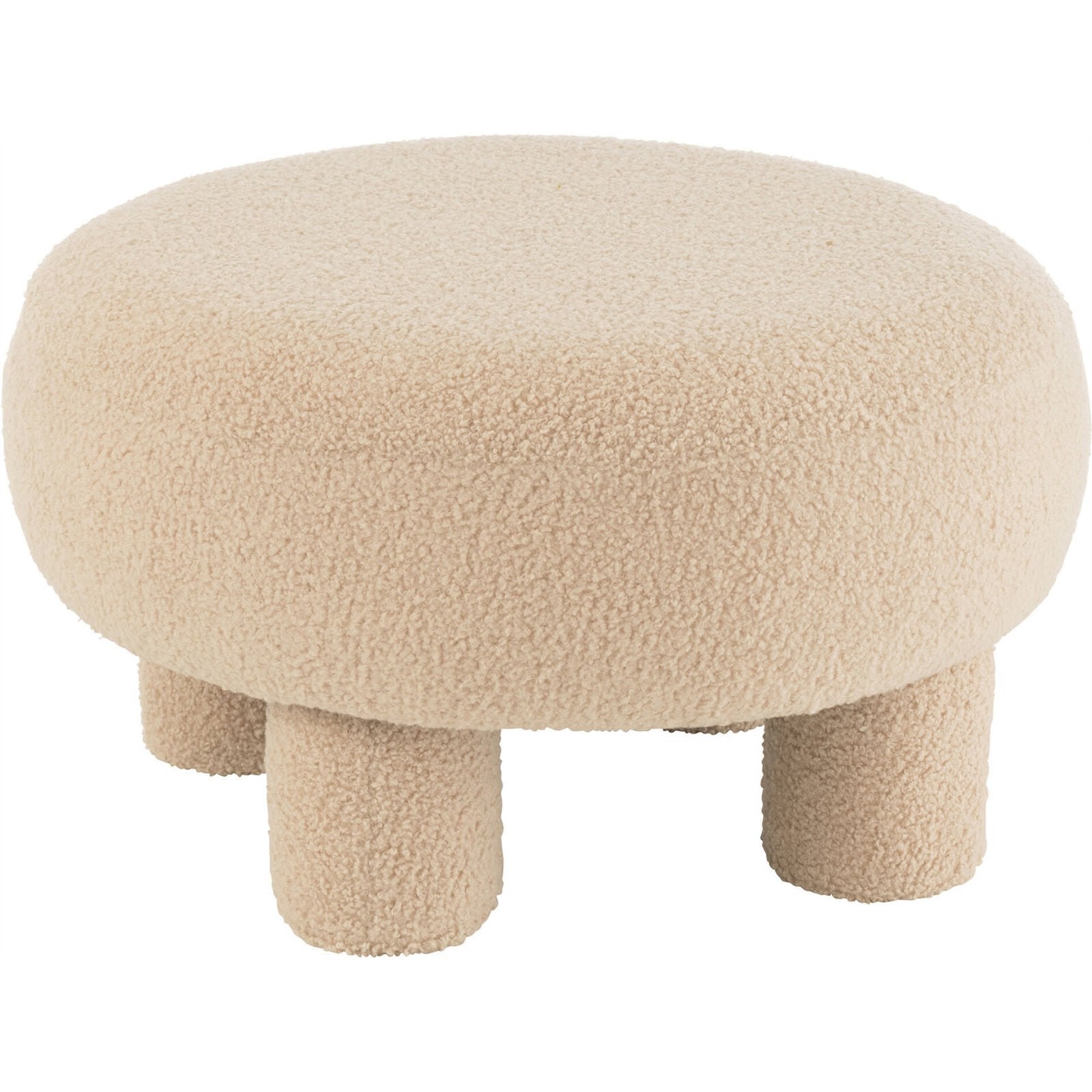 Puf Rond Beige Pouf rond teddy bouclé beige chaud assise cocooning salon 52 x 52 x 28 ...