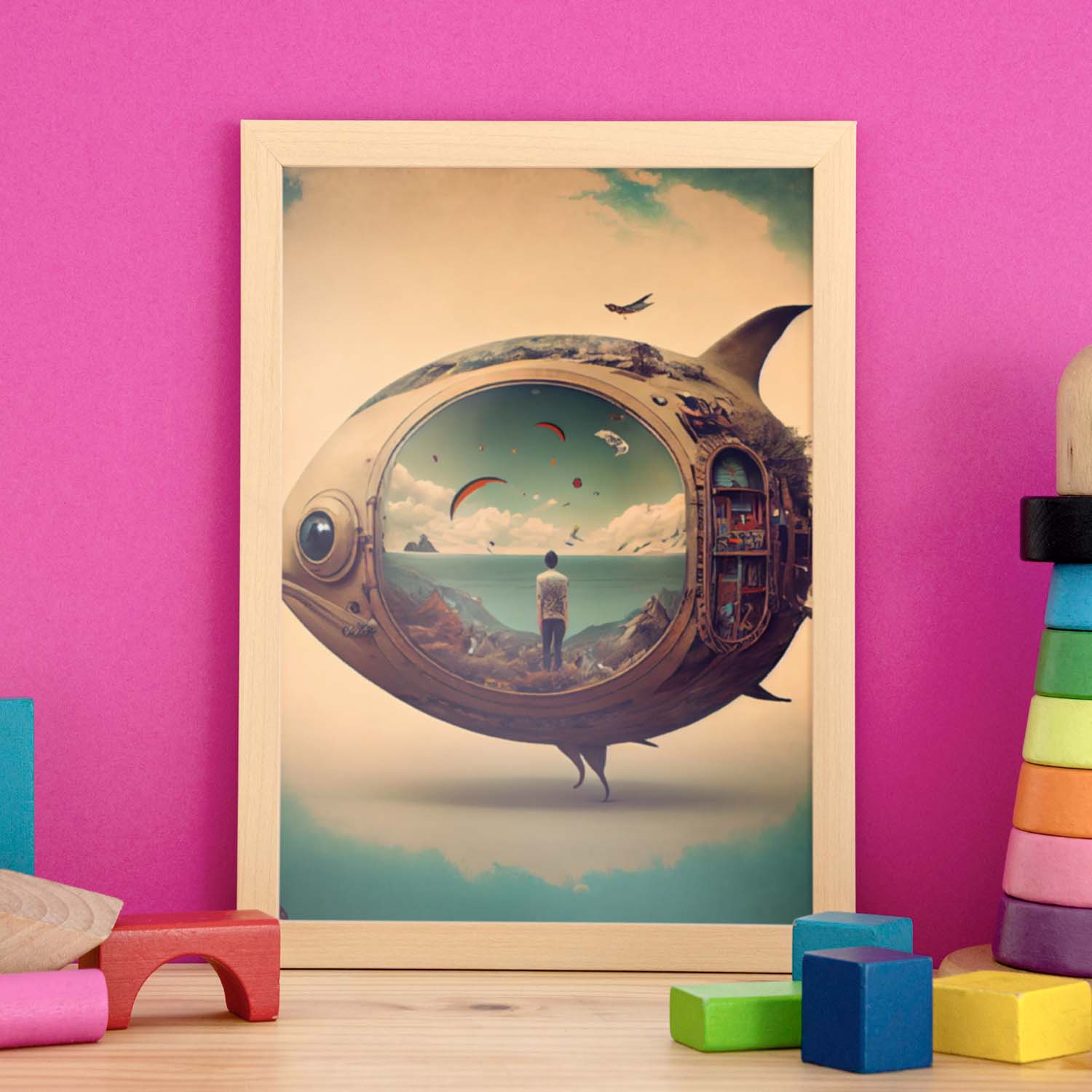 Nacnic hay infinitas posibilidades vintage extrañas 152 estampados de arte estético de pared para el diseño de dormitorio a3 marco negro