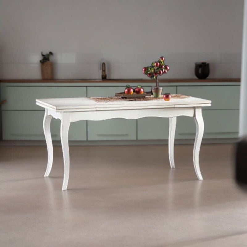 Marmo Tavolino Provenzale TAVOLO PROVENZALE ALLUNGABILE IN LEGNO