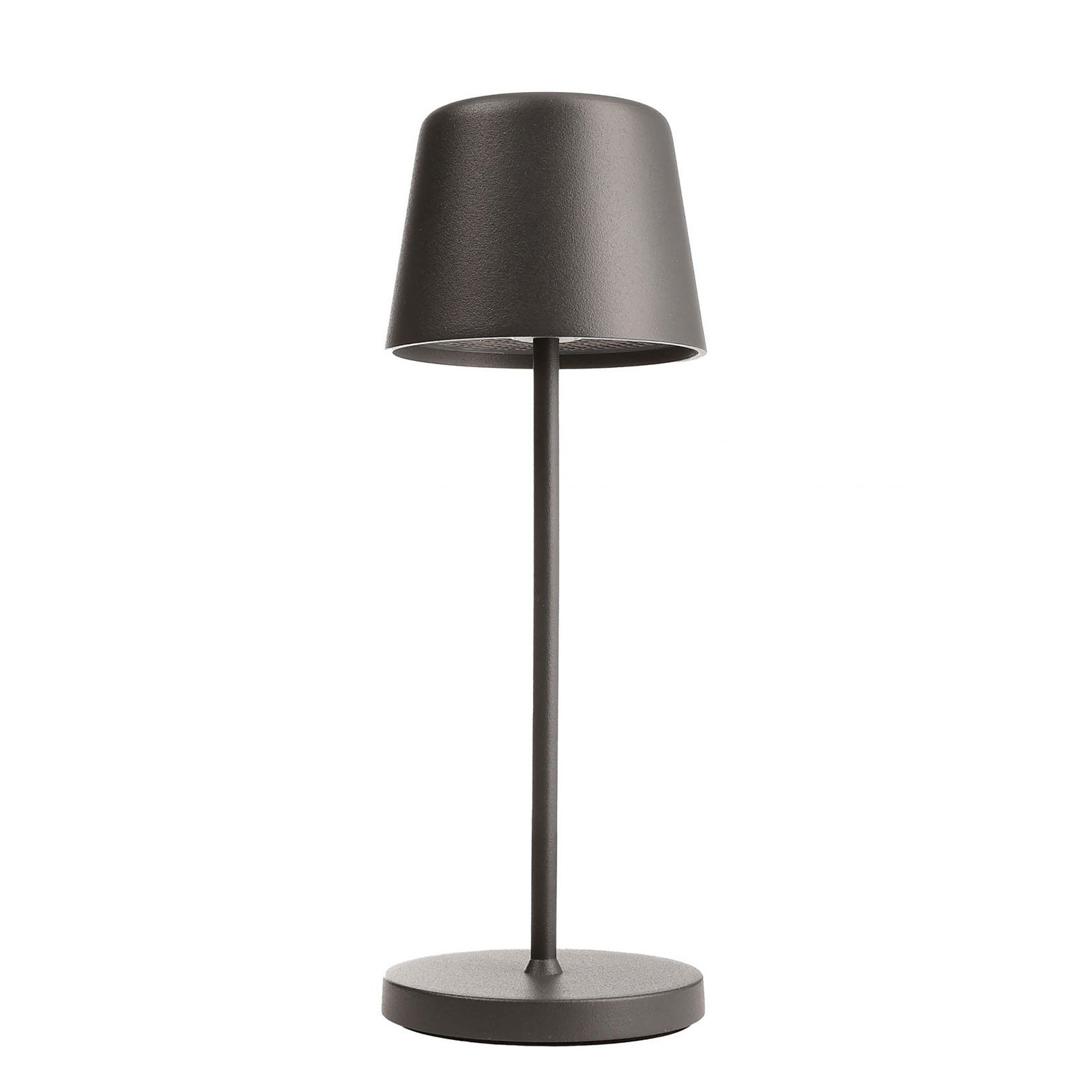 CANIS MINI Akumulatorowa lampa stołowa nowoczesna IP65 USB ładowalne światło TOUCH nastrojowe ściemnialne stoliki kawowe restauracja kolor SZARY