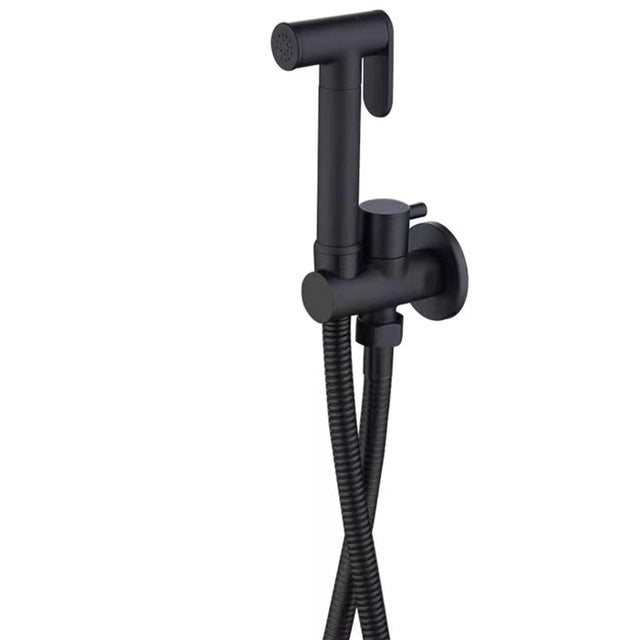 Kit Douchette wc Noir Pulvérisateur de Toilette pour Bidet Mural Laiton Douchette à Main Bidet Haute Pression Kit de Pulvérisateur de Bidet à Main