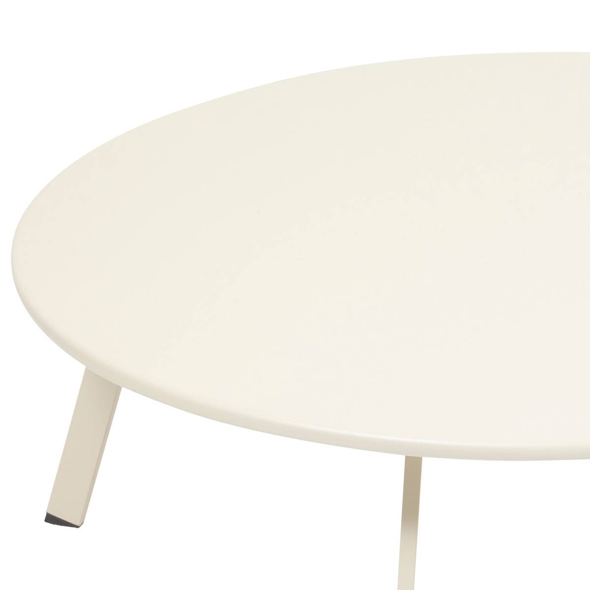 Table d'appoint d'extérieur rond en Acier Beige - 2