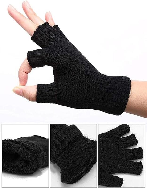 Autunno Inverno Guanti a metà dita Guanti lavorati a maglia Per i
