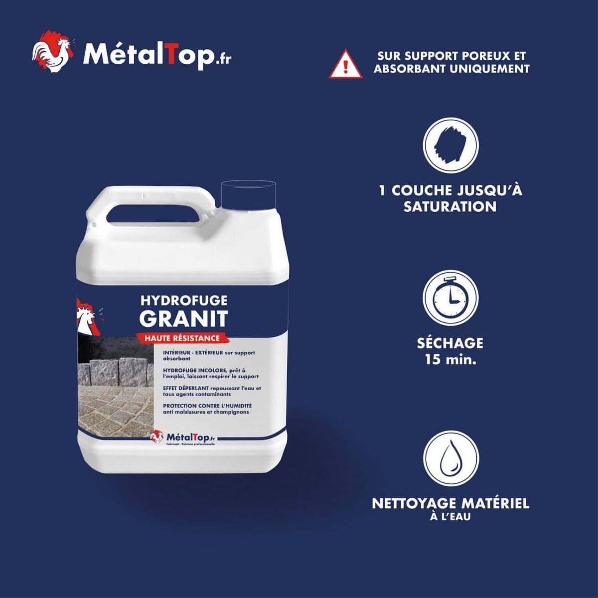 Hydrofuge Granit - 20 L - Métaltop - 4