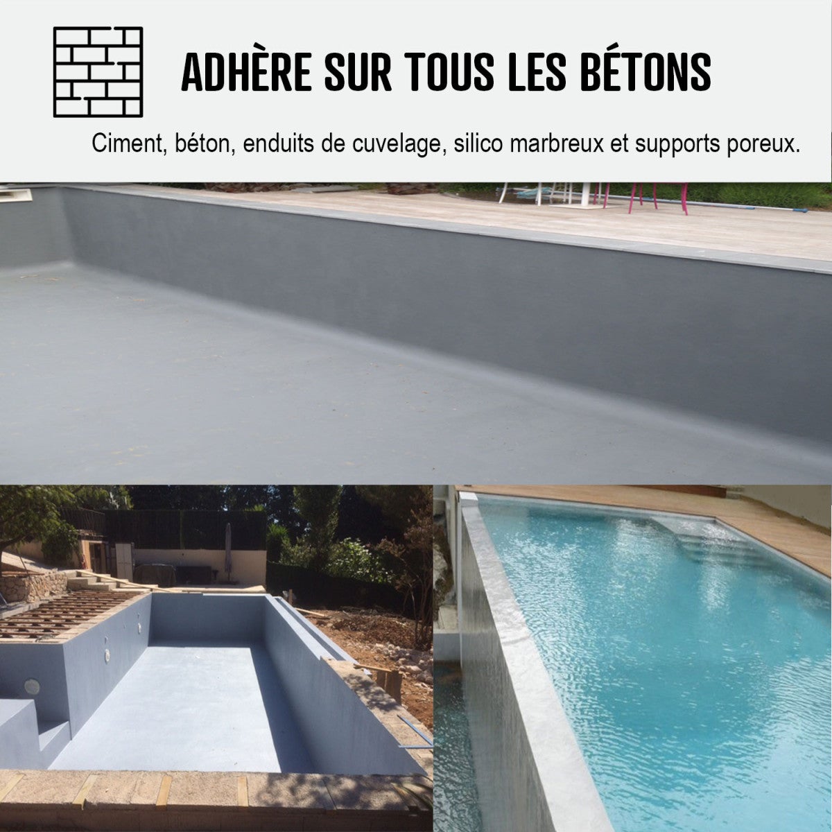 PEINTURE PISCINE BÉTON - 12 Couleurs - HAUTE RESISTANCE 7 ans - ARCAPISCINE Jaune Sable - RAL 1002 - 2.5 L - ARCANE INDUSTRIES - 4