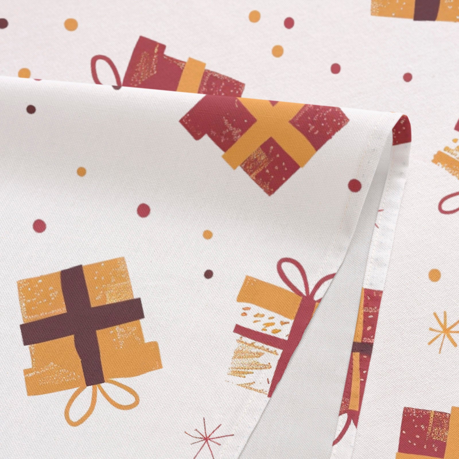 Tovaglia natalizia antimacchia rettangolare in tessuto di cotone 160x350 cm - Gift - 5