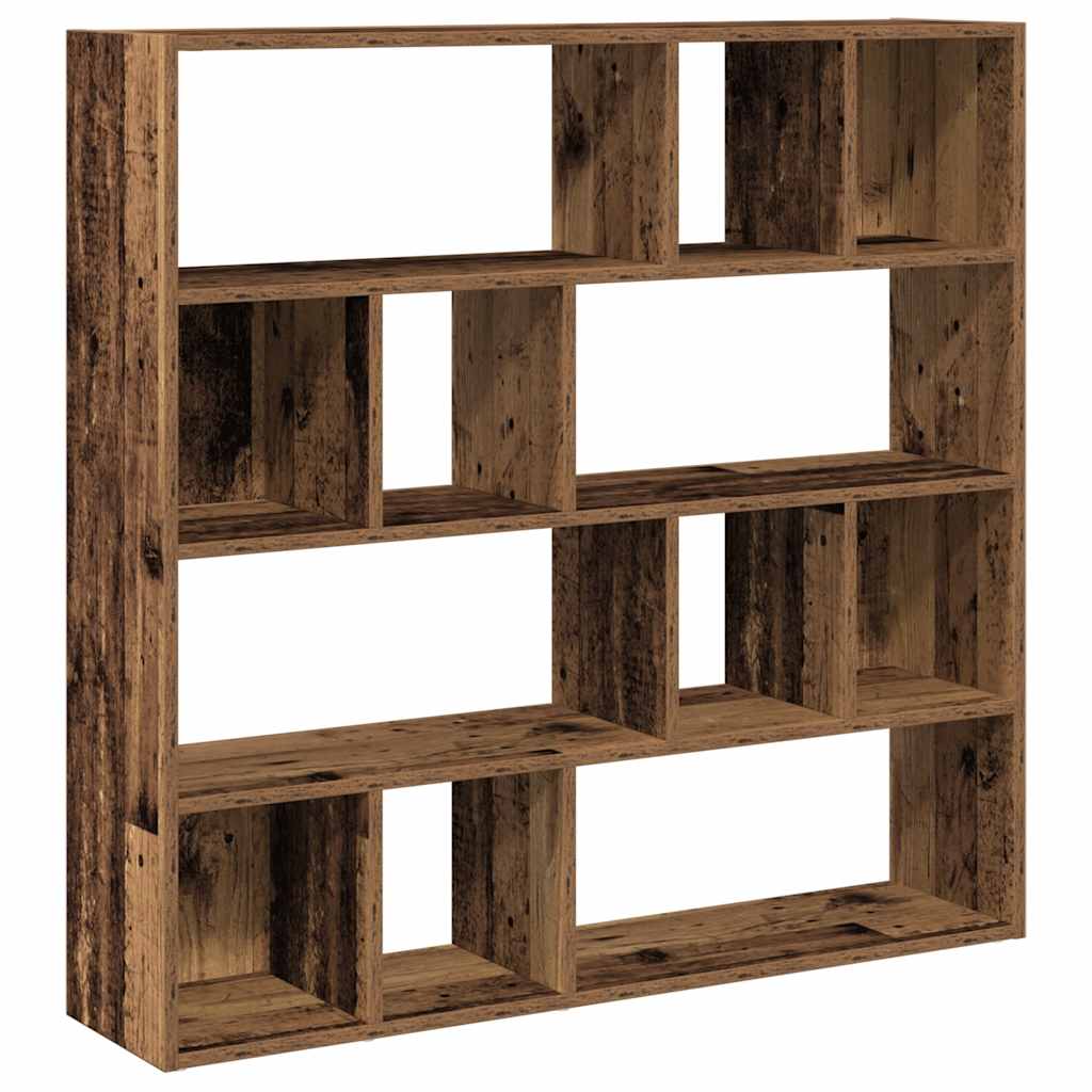 Séparateur De Pièce / étagère Tetra Vicco 4 Compartiments - Style Moderne, Marron, à Monter