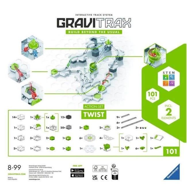 Gravitrax Starter Set Twist 101 pièces 8 ans: Circuit de billes Gravitrax Starter Set Twist 101 pièces 8 ans: Circuit de billes