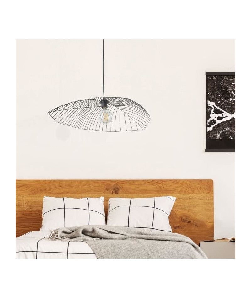 COREP Suspension en métal Leaf - H 15 cm - E 27 - 60 W - Noir mat - 3