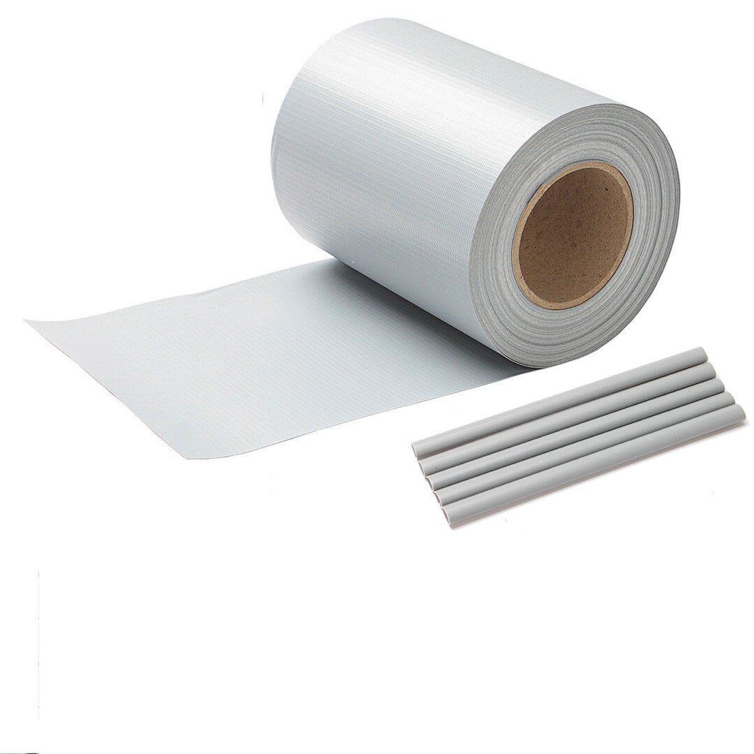 Osłona prywatności do ogrodu z PVC 70 m x 19 cm jasnoszara, odporna na warunki atmosferyczne, zestaw 1 szt.