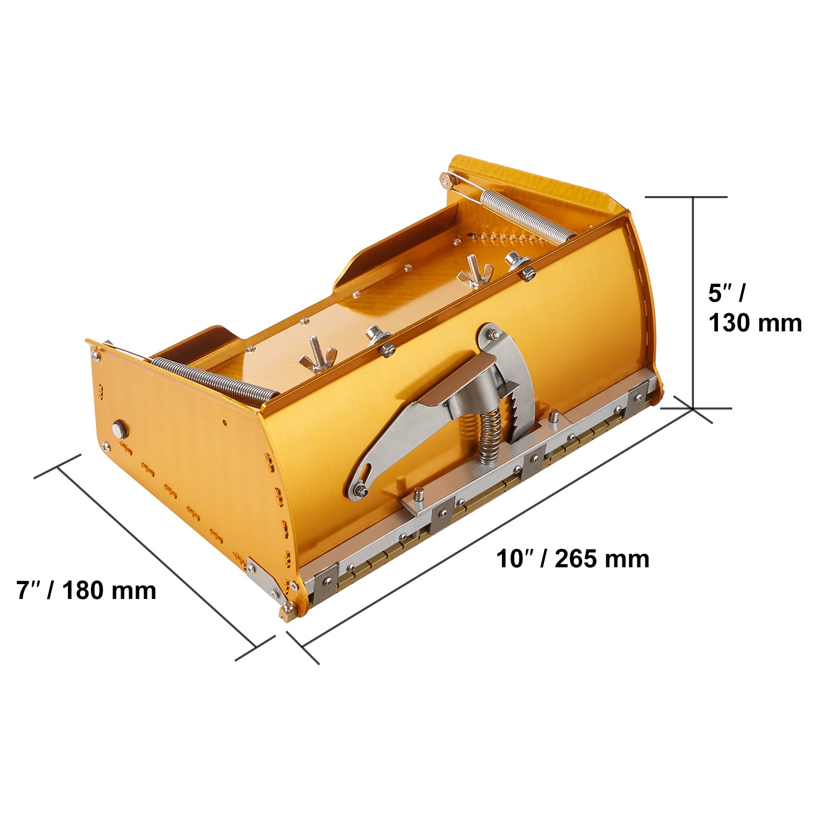 Boîte plate pour cloisons sèches SucceBuy 265 mm, boîte à boue aluminium 1,4 L, 2 lames inox 250/300 mm, garde-boue, sans manche - 2