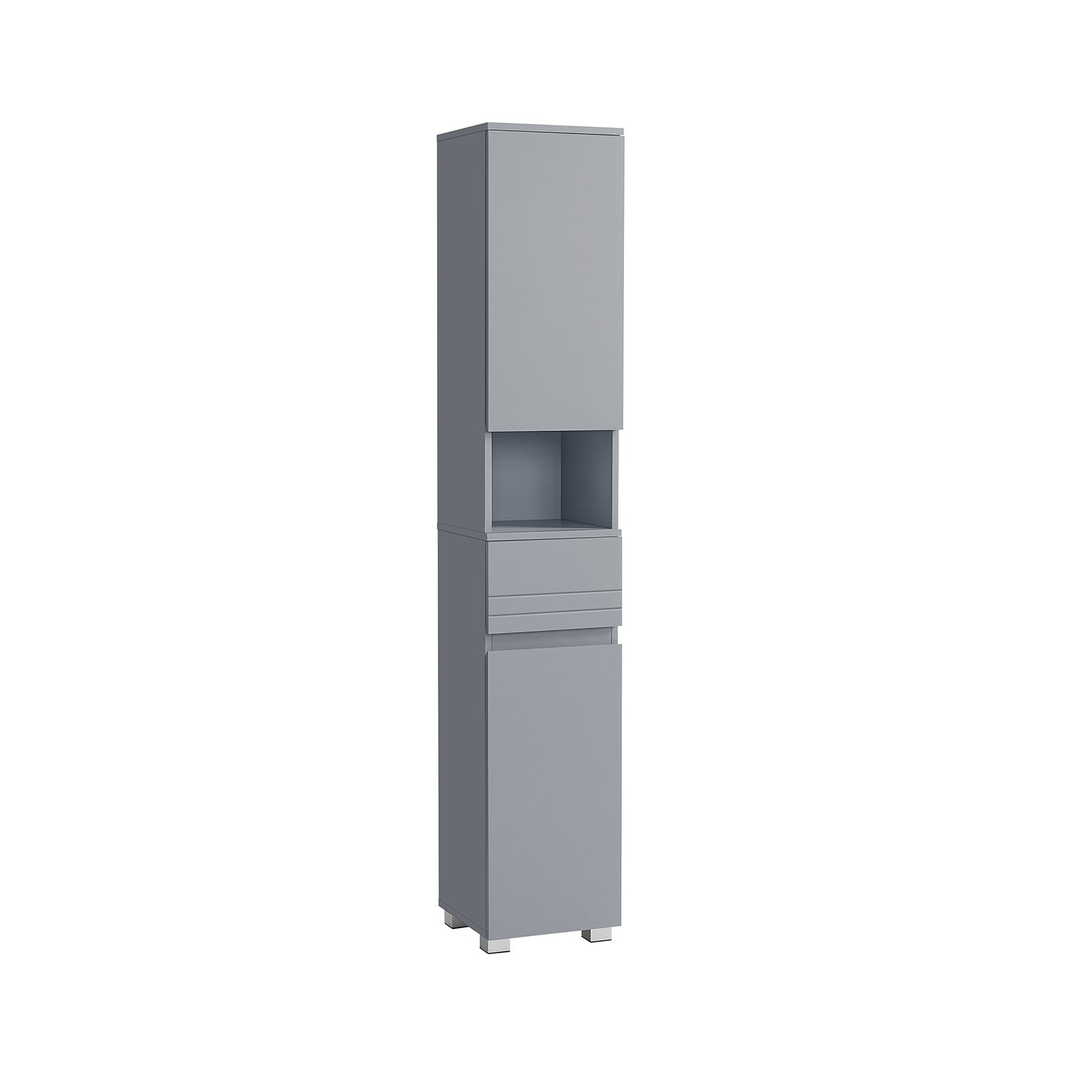 Genérico Gris Mueble Columna De Baño Con 6 Compartimentos - Mística Interior - Imagen 3