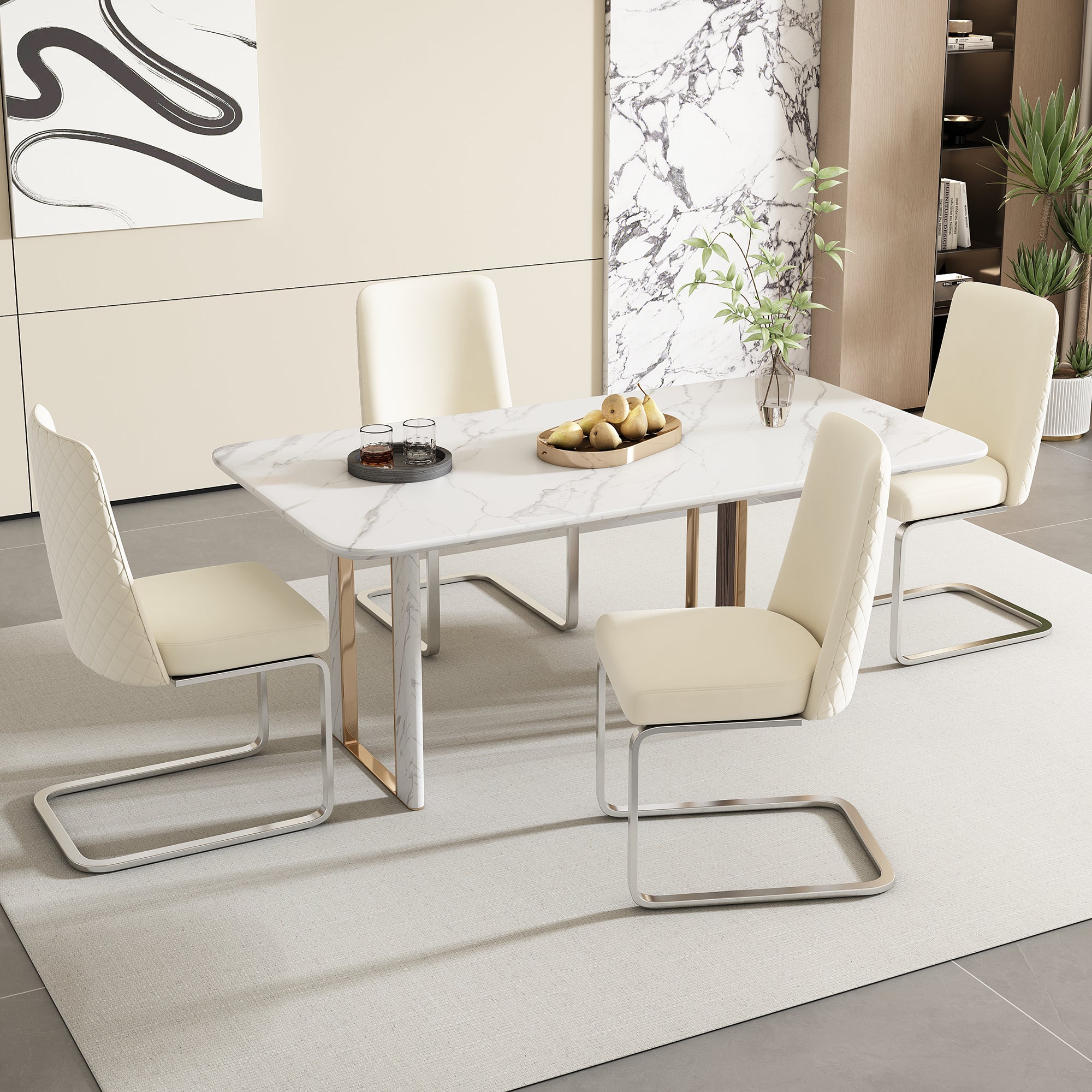 Set Di 2 Sedie Da Pranzo Moderne E Semplici In Pelliccia Di Orsacchiotto Con Gambe In Metallo E Cuscini Rimovibili Per Cucina E Sala Da Pranzo Grigio 88610056
