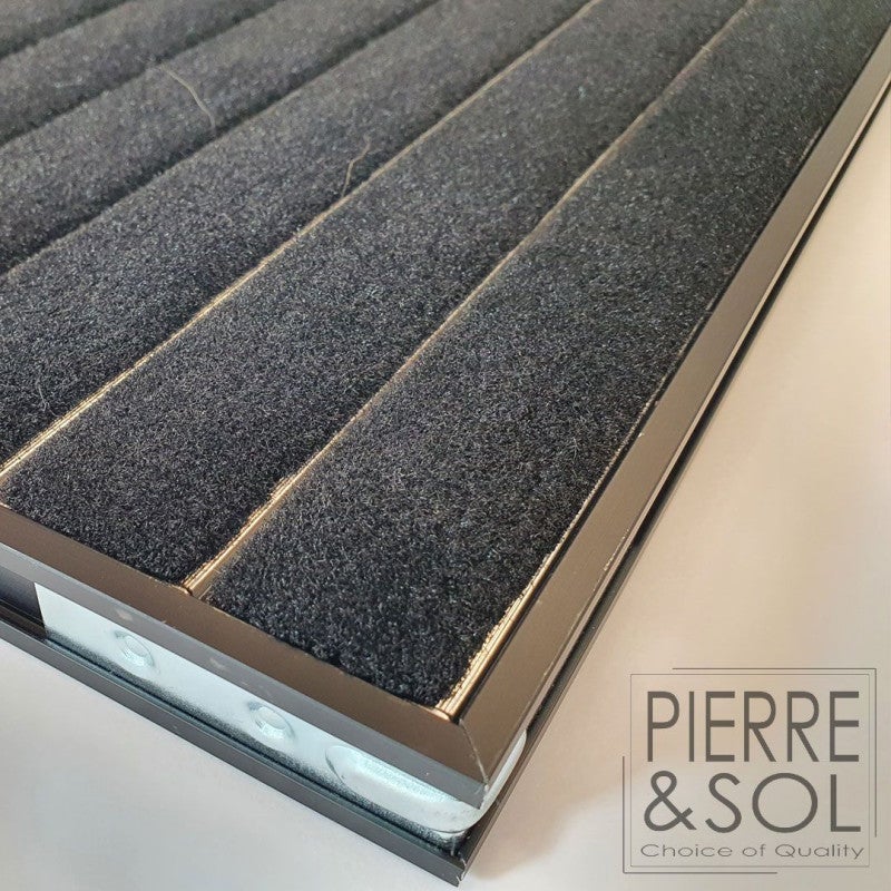VER-BLACK - Cadre de paillasson en aluminium NOIR - 600 x 400 mm 26 mm - 2