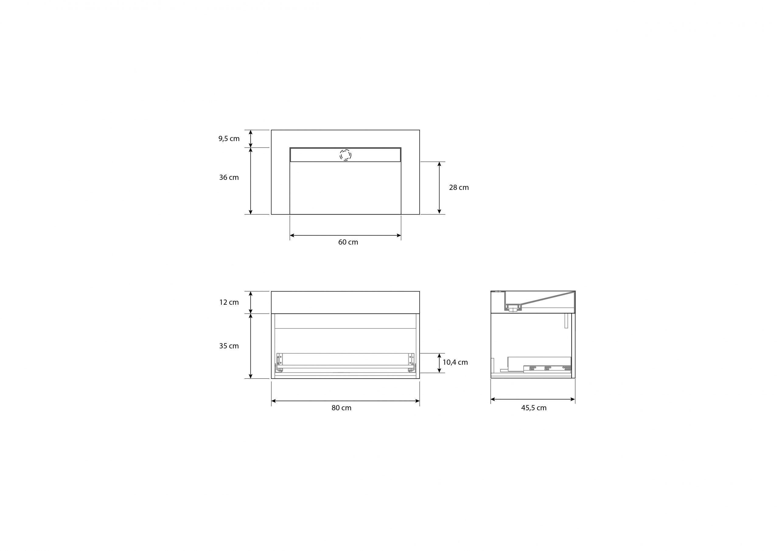 Pack Meuble Salle de Bain Avantarea avec Vasque Simple et Miroir LED NEOUVIELLE Dekton Laurent 120CM - 6