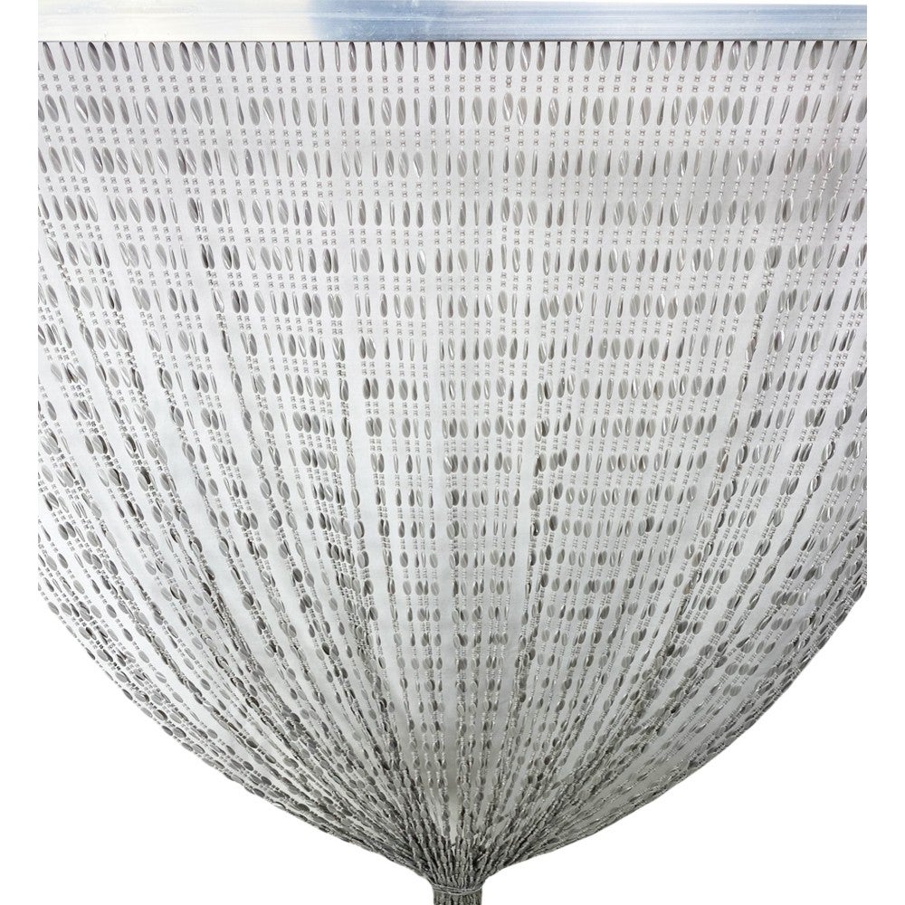 PABLO TENT © avec perles anti-moustiques GRIS en PVC anti-bruit avec tige METAL Cm. 120x220 - 7