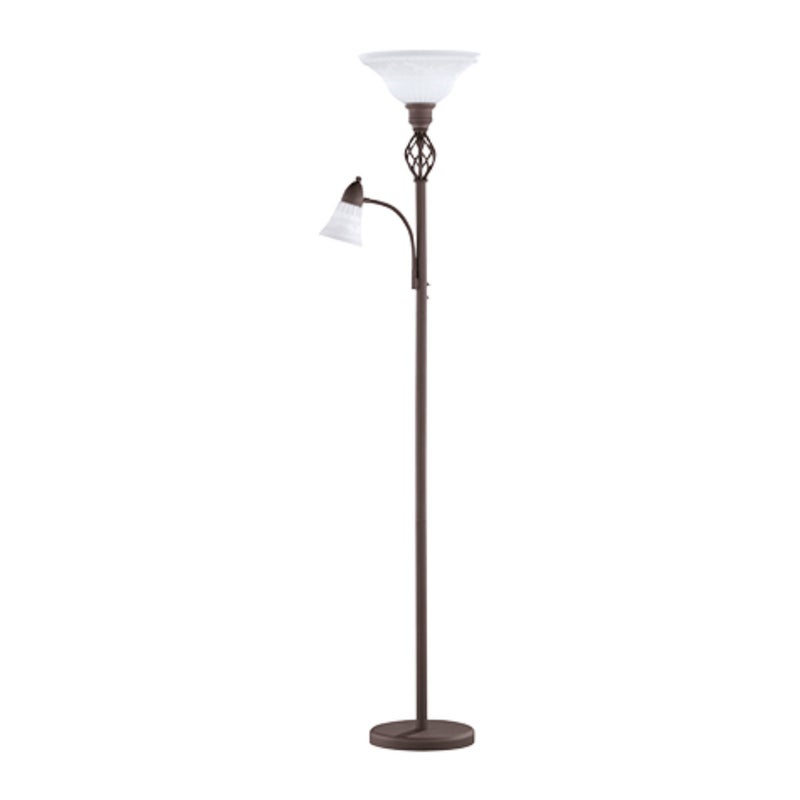 Lampa podłogowa stojąca Rustica czarno-biała 2xE14 / E27x140W wym: 180 x 32,5 x 32,5 cm metal Trio
