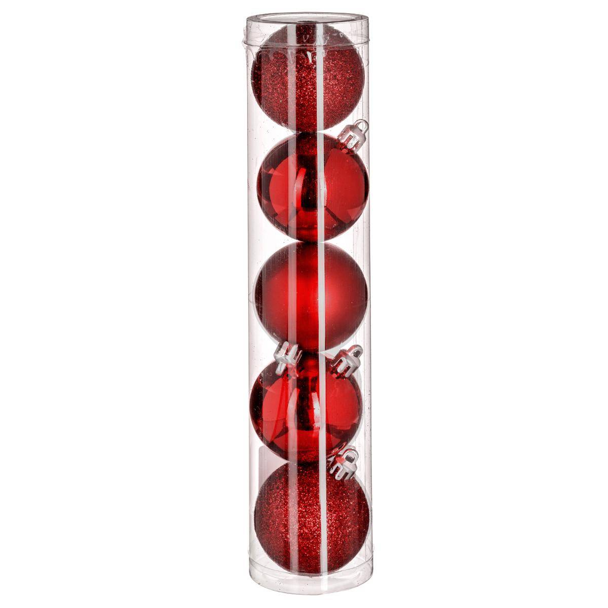 Lot De 5 Boules De Noël - Décoration Sapin - Sans Marque - Neuf Dans Son Emballage