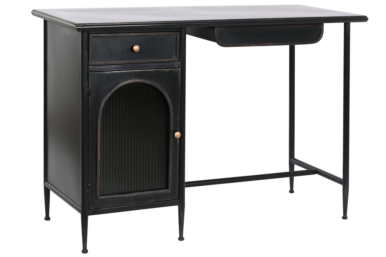 Bureau en verre et acier chromé POLAR | Maisons du Monde