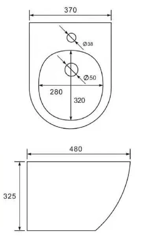 Mexen Lena bidet wiszący, czarny mat - 35224885 - 2
