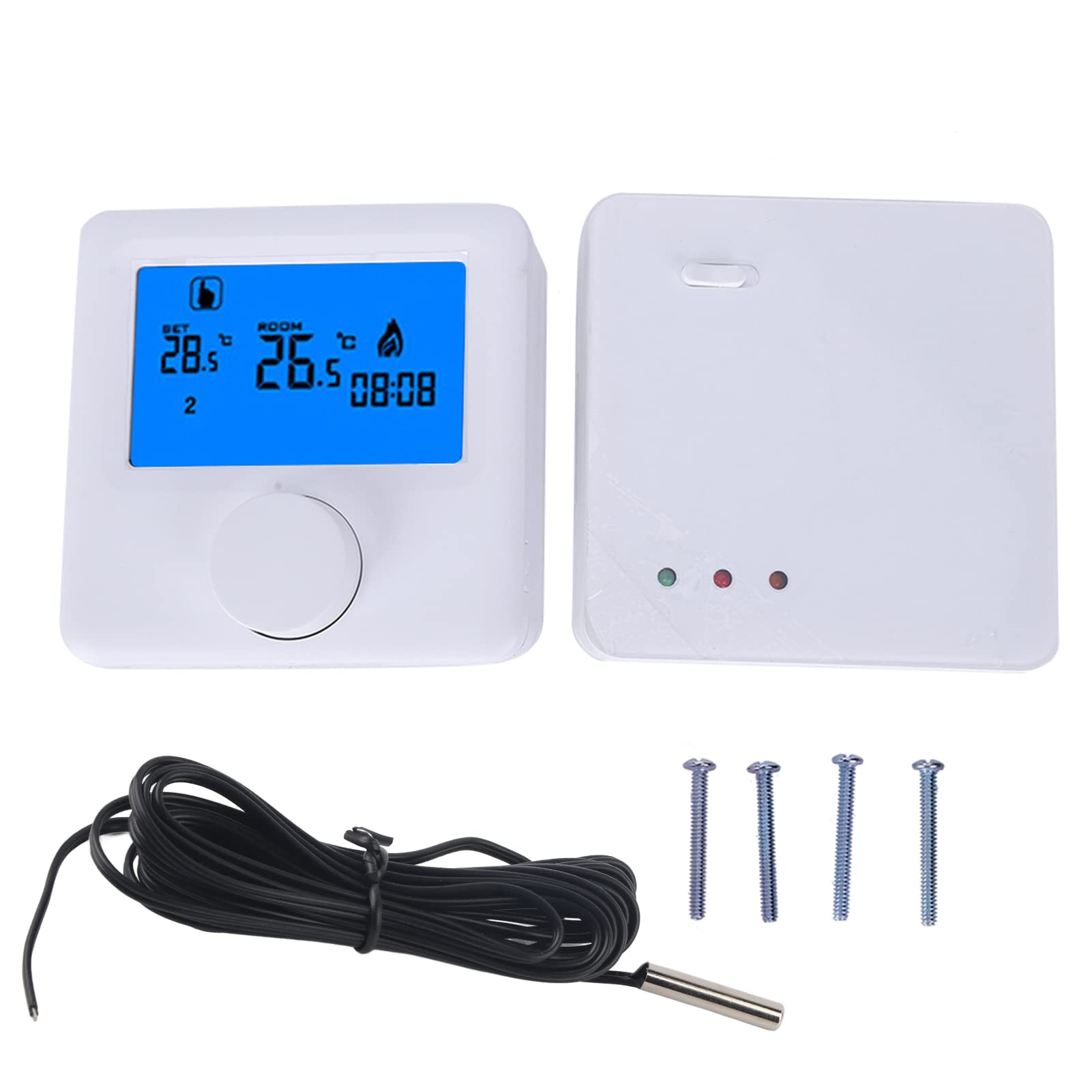 Termostato RF Wireless Programmabile – Display LCD Retroilluminato, Programmazione Settimanale, Memoria Spegnimento, Per Caldaie E Riscaldamento A Pavimento