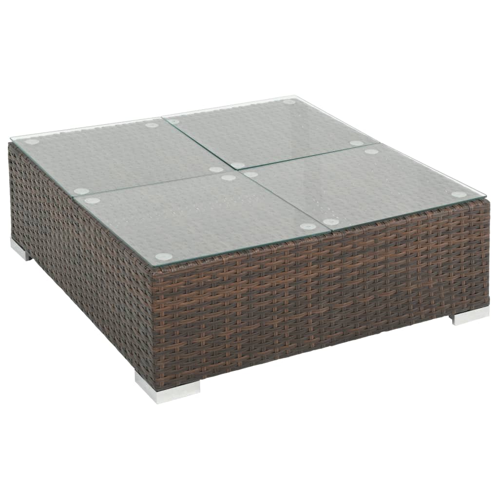 Maison Exclusive - Set Divani da Giardino 8 pz con Cuscini in Polyrattan Marrone - 5